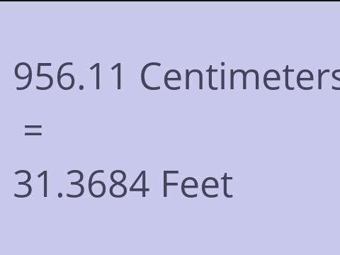 956.11 CM TO FEET