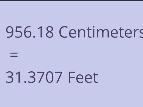 956.18 CM TO FEET