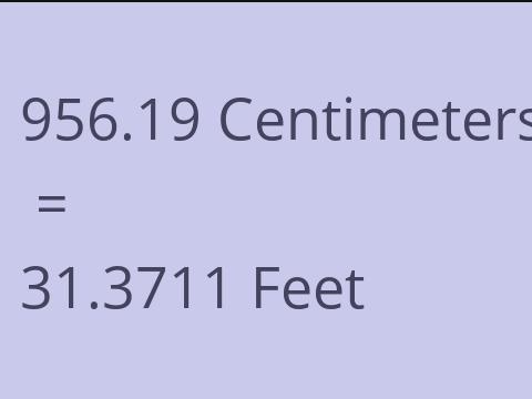 956.19 CM TO FEET