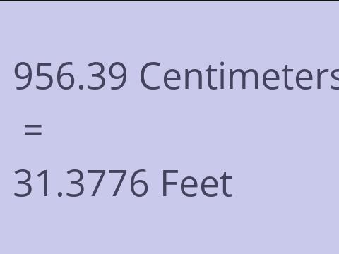 956.39 CM TO FEET