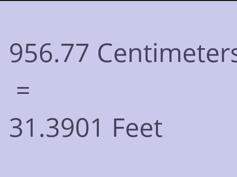 956.77 CM TO FEET