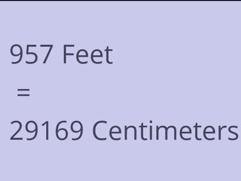 957 FEET TO CM