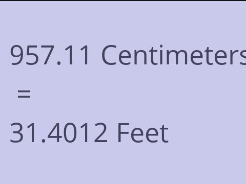 957.11 CM TO FEET