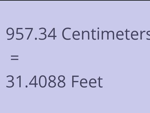 957.34 CM TO FEET