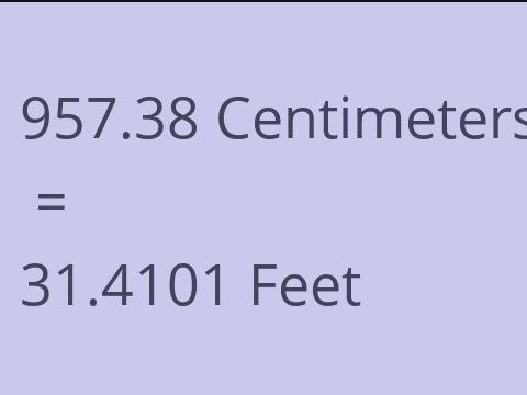 957.38 CM TO FEET