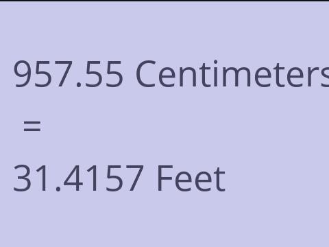 957.55 CM TO FEET