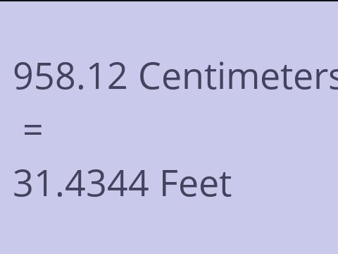 958.12 CM TO FEET