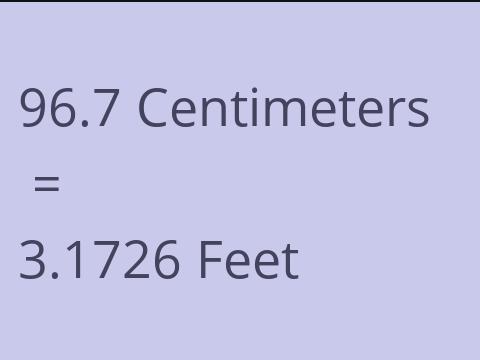 96.7 CM TO FEET