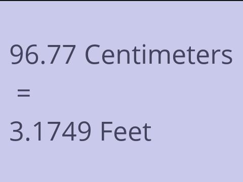 96.77 CM TO FEET