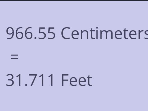 966.55 CM TO FEET