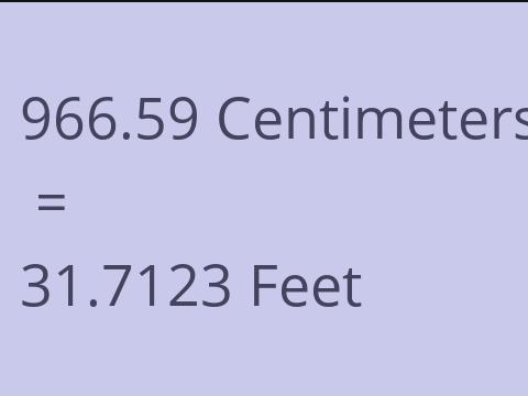 966.59 CM TO FEET