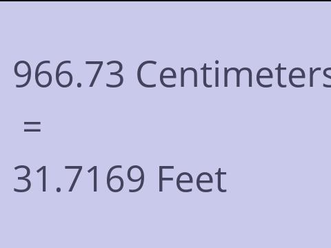 966.73 CM TO FEET