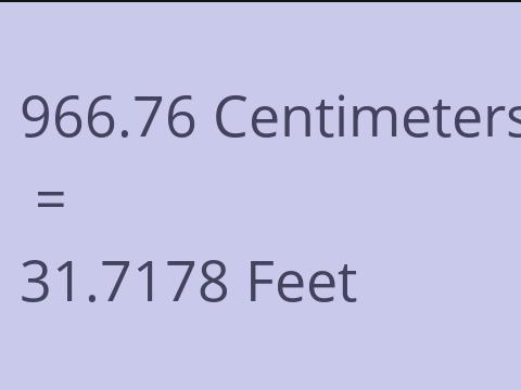 966.76 CM TO FEET