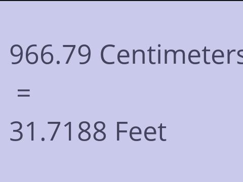 966.79 CM TO FEET