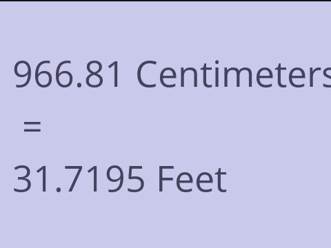 966.81 CM TO FEET