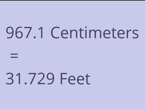 967.1 CM TO FEET