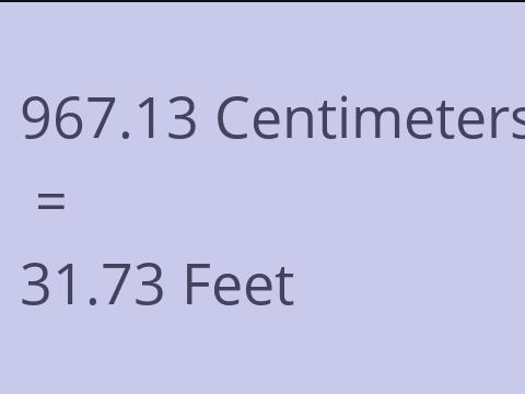 967.13 CM TO FEET