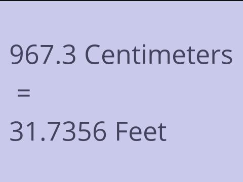 967.3 CM TO FEET