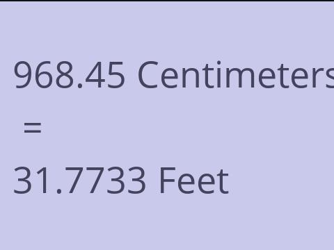 968.45 CM TO FEET