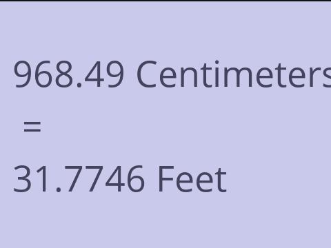 968.49 CM TO FEET