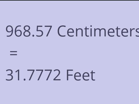 968.57 CM TO FEET