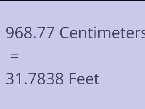 968.77 CM TO FEET