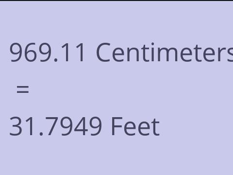 969.11 CM TO FEET