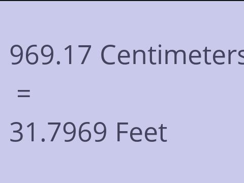 969.17 CM TO FEET