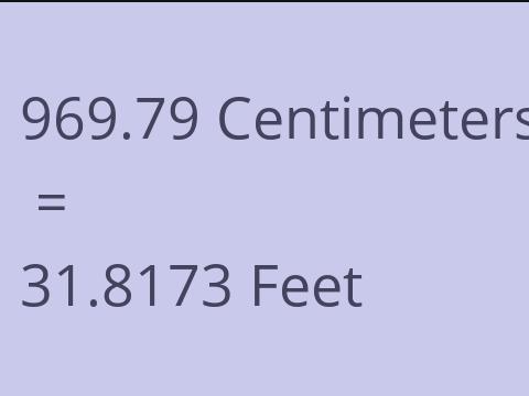 969.79 CM TO FEET