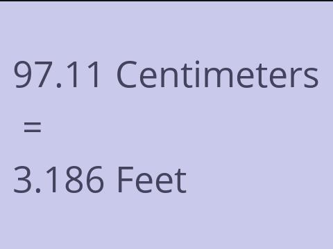 97.11 CM TO FEET