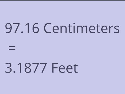 97.16 CM TO FEET