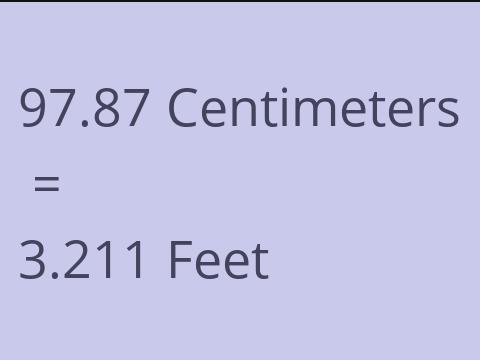 97.87 CM TO FEET