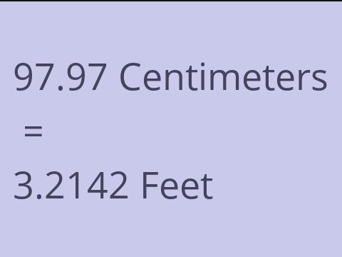 97.97 CM TO FEET