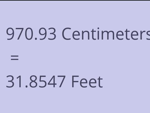 970.93 CM TO FEET