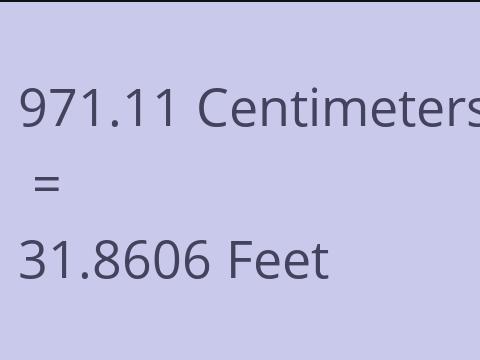 971.11 CM TO FEET