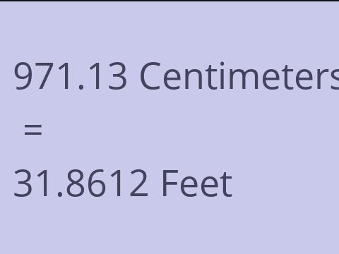 971.13 CM TO FEET