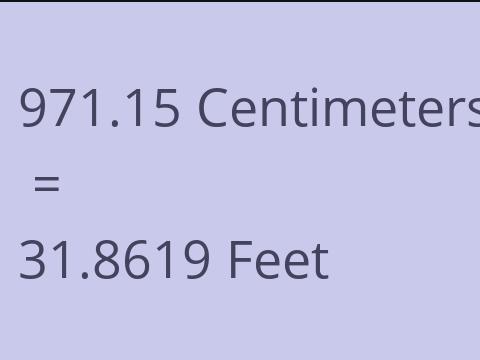 971.15 CM TO FEET