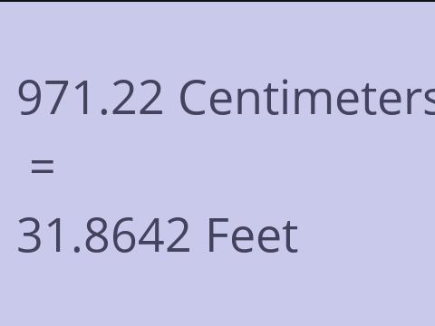 971.22 CM TO FEET