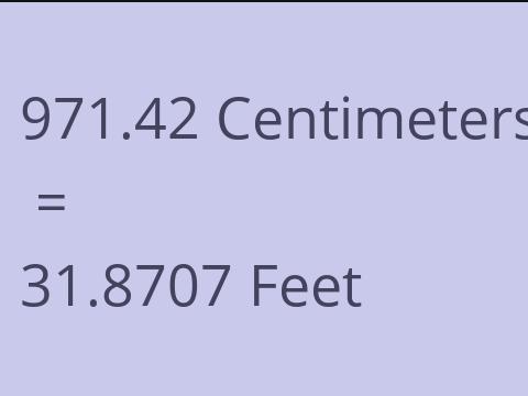 971.42 CM TO FEET