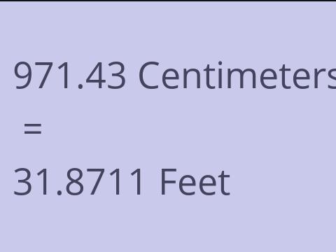 971.43 CM TO FEET