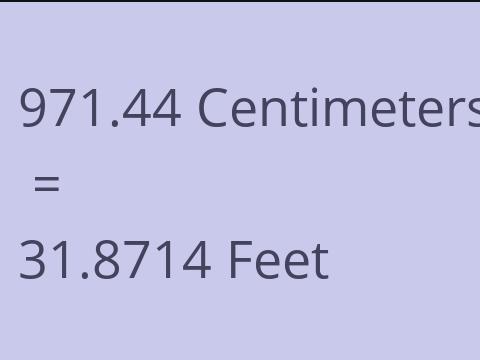 971.44 CM TO FEET