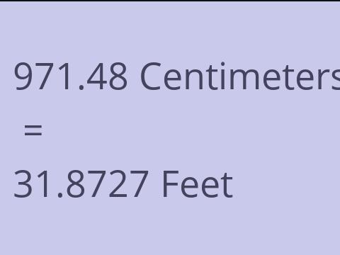 971.48 CM TO FEET