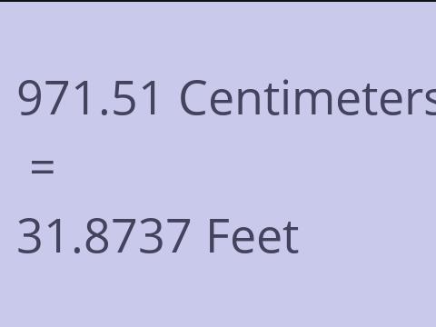 971.51 CM TO FEET