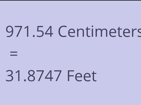 971.54 CM TO FEET