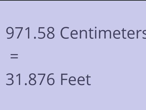 971.58 CM TO FEET