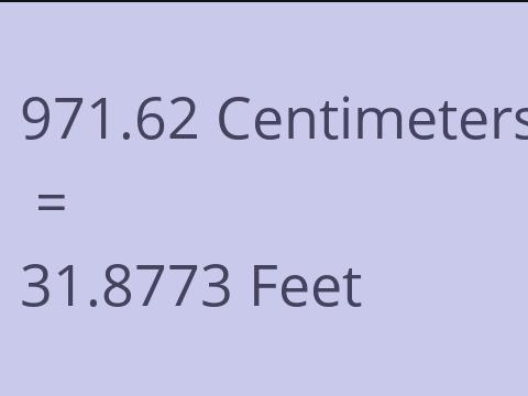 971.62 CM TO FEET