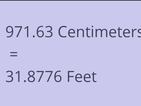 971.63 CM TO FEET