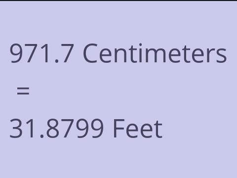 971.7 CM TO FEET