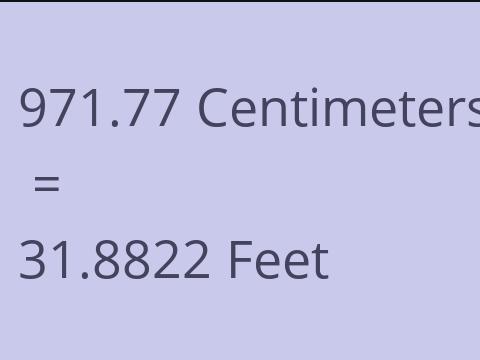 971.77 CM TO FEET