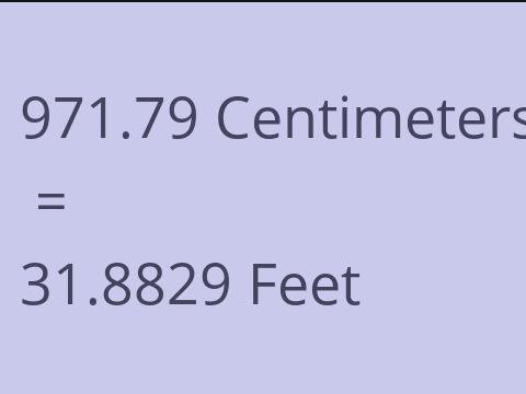 971.79 CM TO FEET